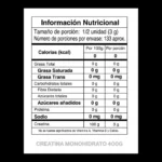Creatina Monohidratada 400 Gramos IMN-np-tabla