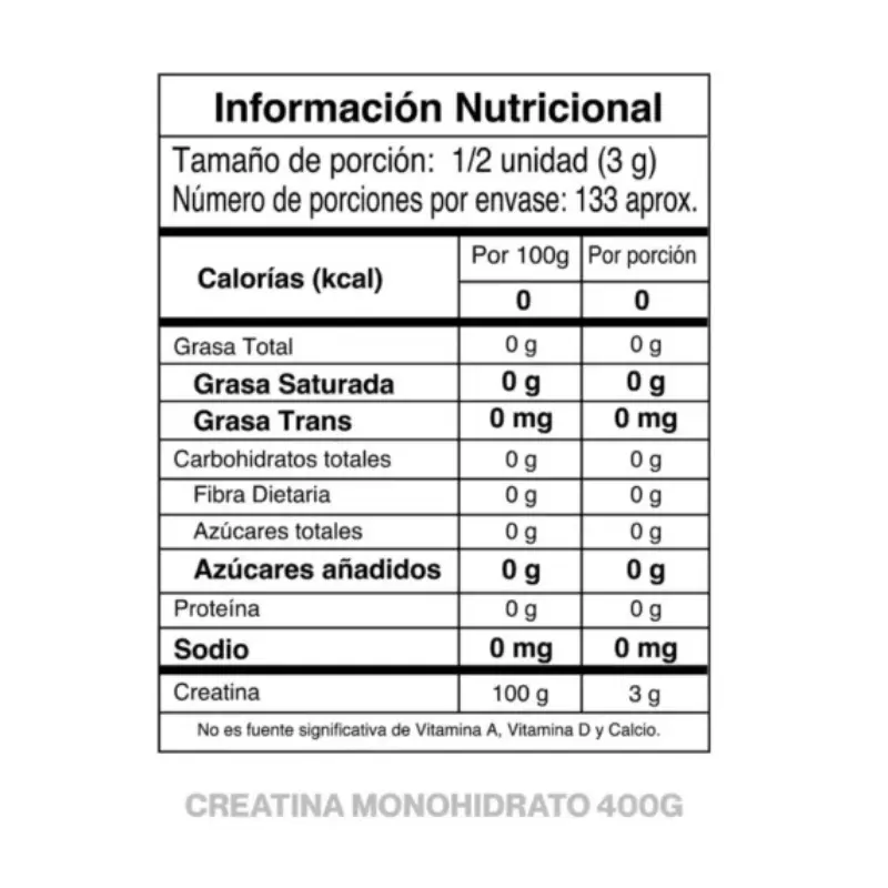 Creatina Monohidratada 400 Gramos IMN - Imagen 4