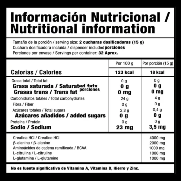 Creatina Smart A-Tack HCL 32 Servicios Smart Nutrition - Imagen 2
