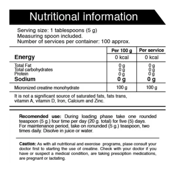 Creatina Iron Nutrition 500 Gramos - Imagen 4