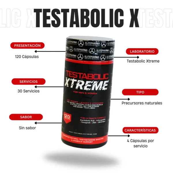 Testabolic Xtreme 120 Cápsulas - Imagen 5