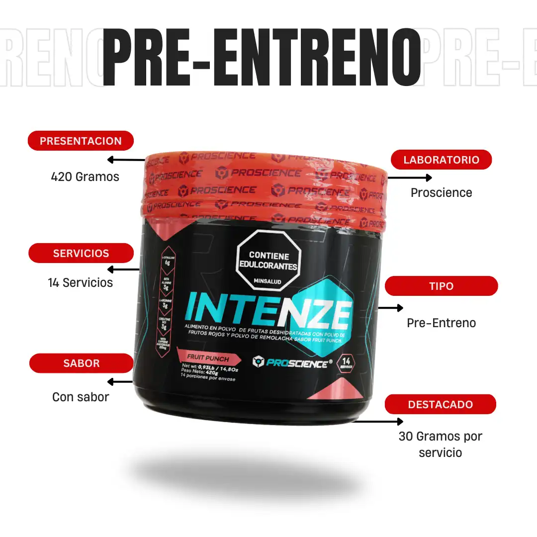 Pre-Entreno Intenze 14 Servicios Proscience - Imagen 2