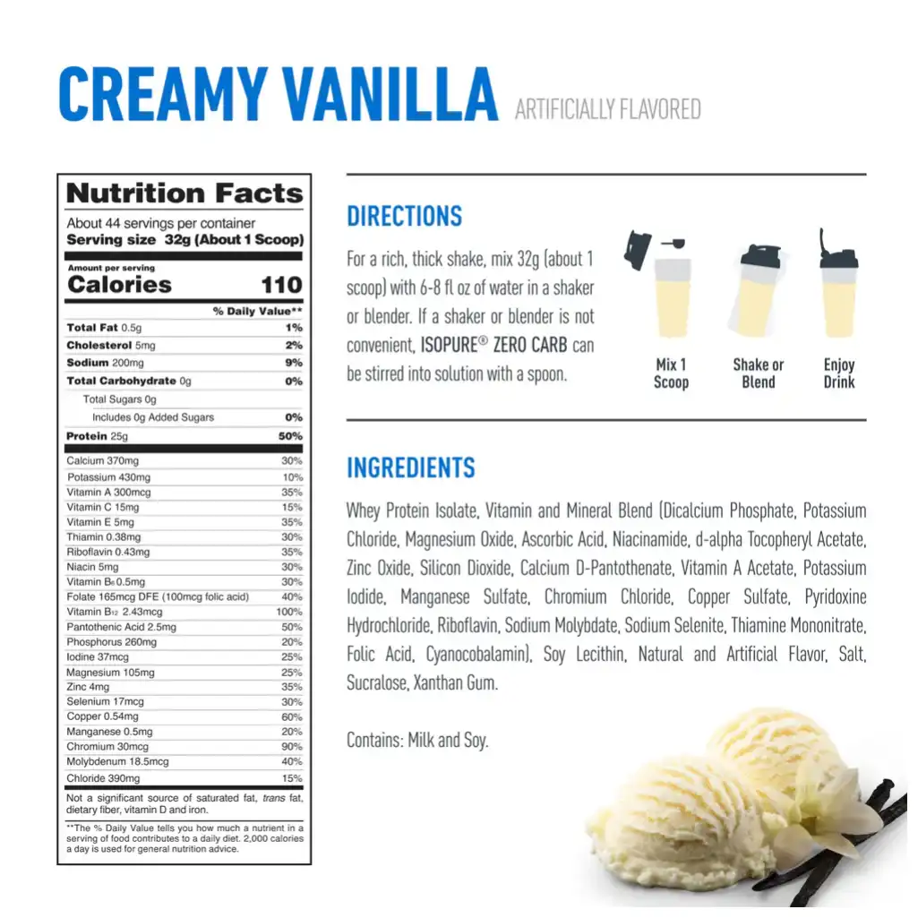 Proteína Isopure 3 Libras Nature´s Best - Imagen 4