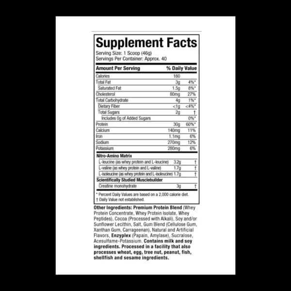 Proteína Nitro Tech Protein 4 Libras Muscletech - Imagen 2