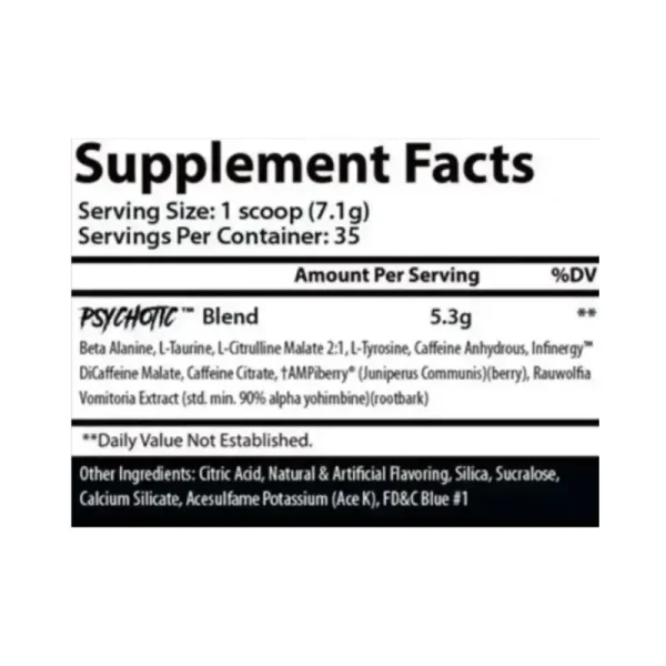 Pre-Entreno Psychotic 35 Servicios Insane Labz - Imagen 4