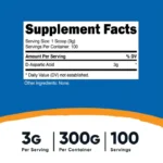 Tabla -D-Aspartic 100 Servicios Nutricost