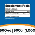 Tabla -Gaba 500 Gramos 1000 Servicios Nutricost