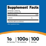 Tabla -L-Tirosina 100 Servicios Nutricost