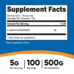 Tabla -L-Leucina 5g 100 Servicios Nutricost