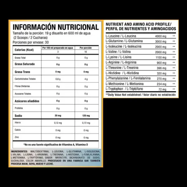 Eaa's Mix Aminos 30 Servicios Macroblends - Imagen 2