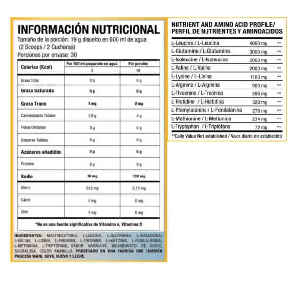 Eaa's Mix Aminos 30 Servicios Macroblends - Imagen 4