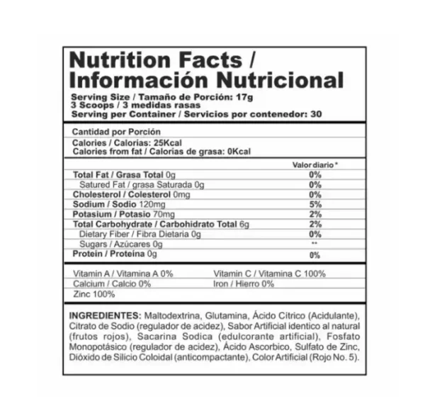 Aminoácido Gluta Stack 30 Servicios Nutramerican Pharma - Imagen 4