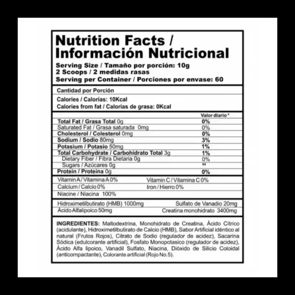 Crea Stack 60 Porciones Nutramerican Pharma - Imagen 2