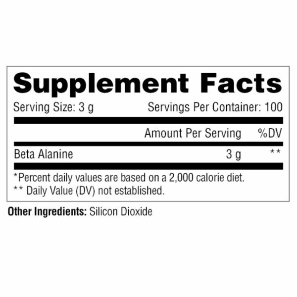 Beta Alanina 300 Gr Metabolic Nutrition - Imagen 4