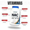 NAC N-Acetilcisteina 600 Mg 180 Capsulas Nutricost - Imagen 4