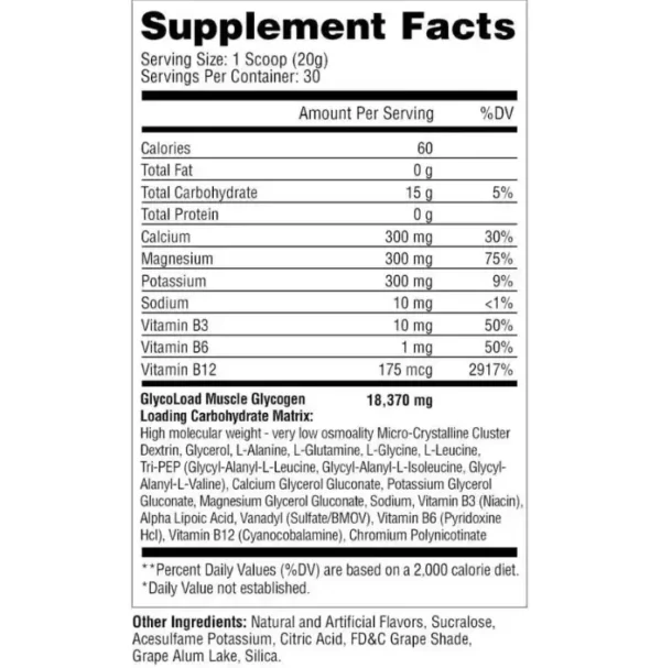 Glycoload 600 Gr Metabolic Nutrition - Imagen 4