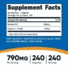 Betaina HCL + Pepsina 240 Capsulas Nutricost - Imagen 4