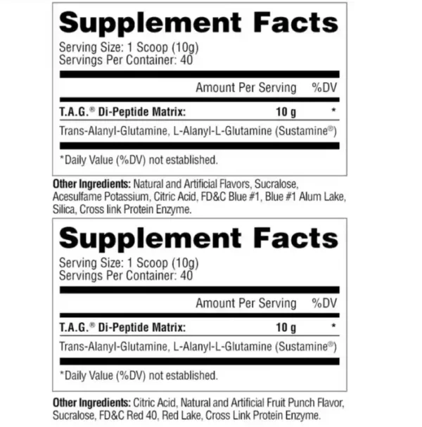 Glutamina T.A.G 40 Servicios Metabolic Nutrition - Imagen 4