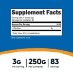 Tabla - L-Citrulina 83 Servicios Nutricost