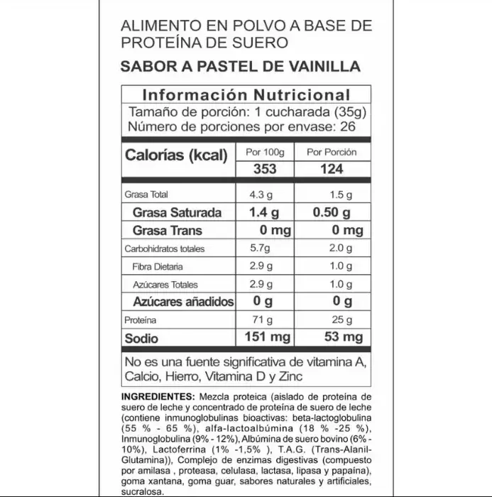 Proteína Protizyme 2 Libras Metabolic Nutrition - Imagen 4