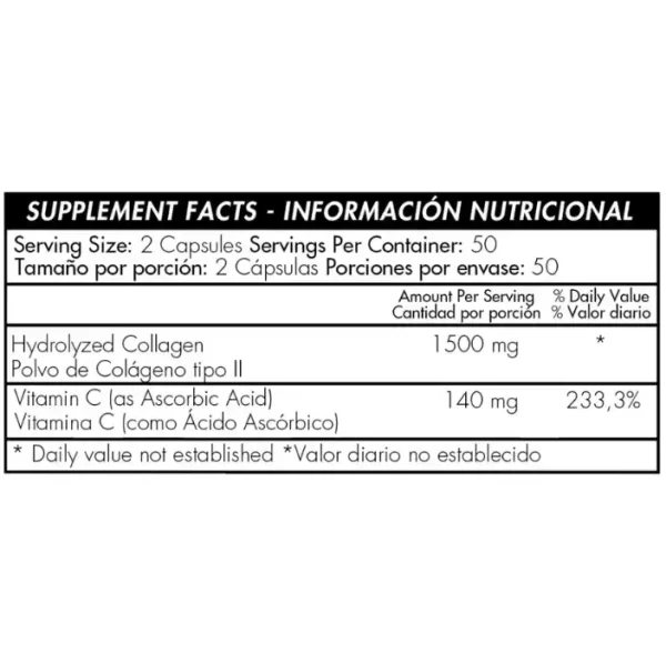 Colageno Hidrolizado + Vitamina C 100 Capsulas Healthy America - Imagen 4