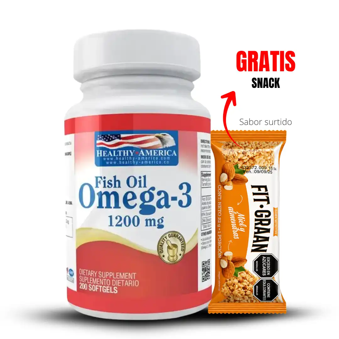 Omega 3 1200 Mg 200 Capsulas Healthy America