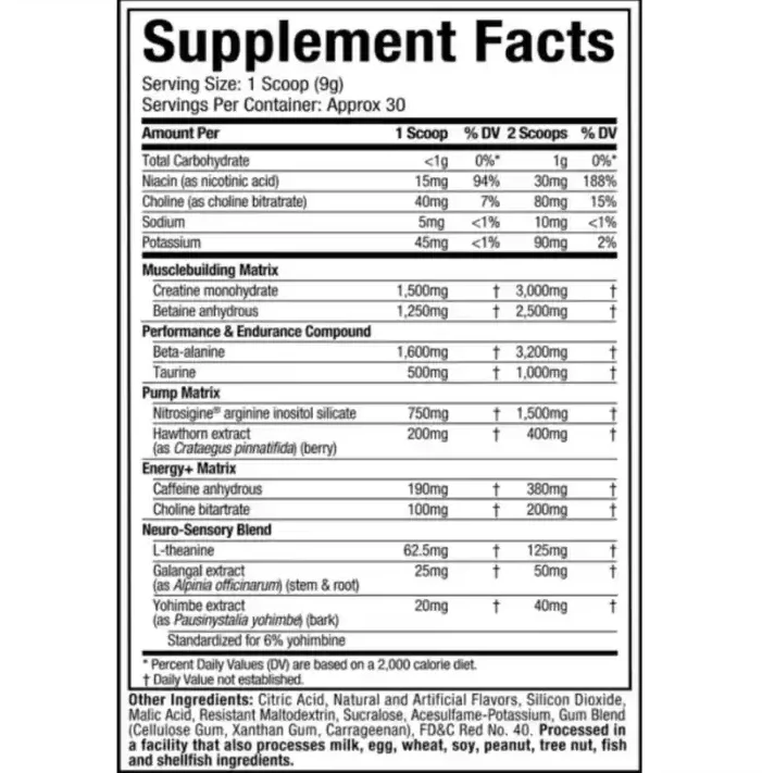 Pre-Entreno Vapor X5 30 Servicios Muscletch - Imagen 4