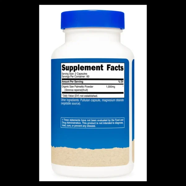 Saw Palmetto 1000 Mg 60 Servicios Nutricost - Imagen 2