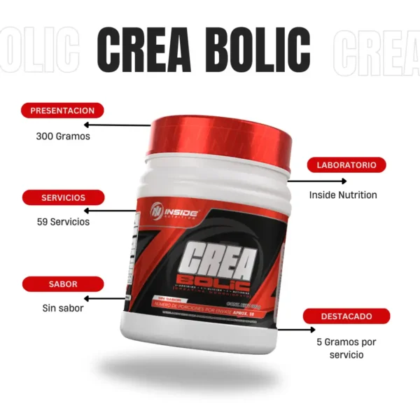 Crea Bolic 300 Gramos Inside Nutrition - Imagen 5