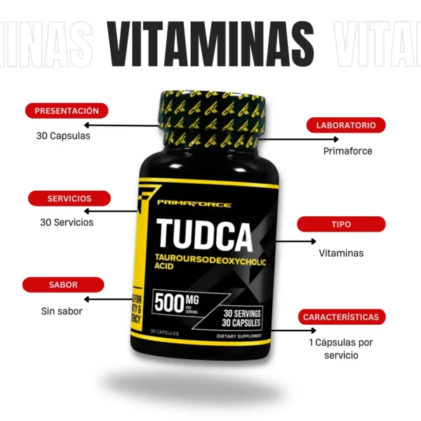 Tudca 500 Mg 30 Capsulas Primaforce - Imagen 4
