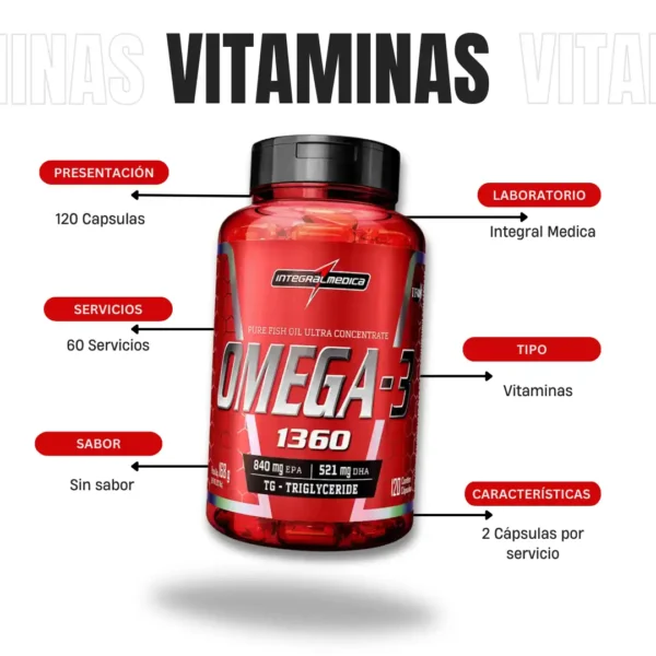 Omega 3 120 Capsulas Integral Medica - Imagen 4