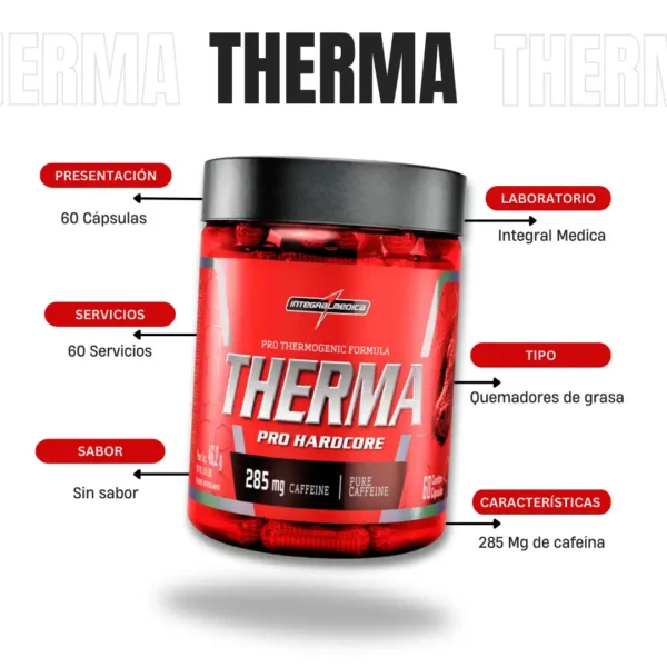 Therma Pro Hardcore 60 Capsulas Integral Medica- Quema Grasa - Imagen 4