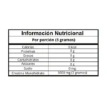 Tabla-Creatina Monohidratada 300 Gramos Dymatize
