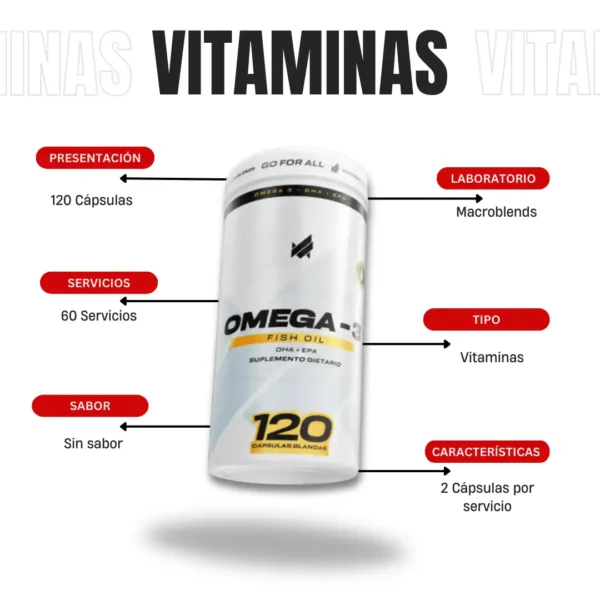 Omega 3 120 Cápsulas Macroblends - Imagen 4