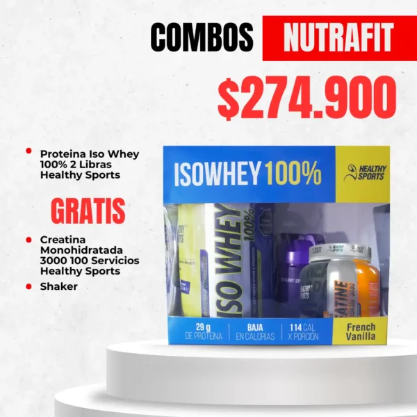 Combo Iso Whey + Creatina Monohidratada + Shaker - Healthy Sports