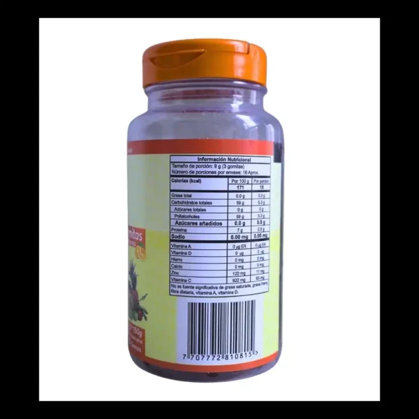 Vitamina C + Zinc 50 Gomas Natural Freshly - Imagen 2