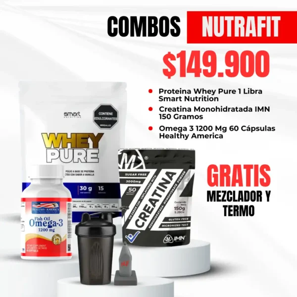 Combo Whey Pure + Creatina Monohidratada + Omega 3