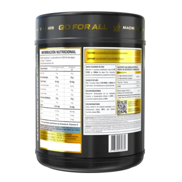 Creatina CR- PURE Deluxe 60 Servicios Macroblends - Imagen 3