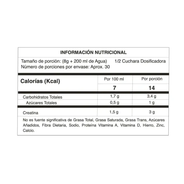 Creatina Instinct Monohidrato 240 Gramos TNT - Imagen 4