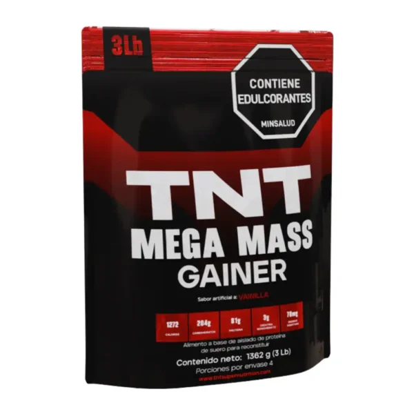 Proteína Mega Mass Gainer 3 Libras TNT - Imagen 2
