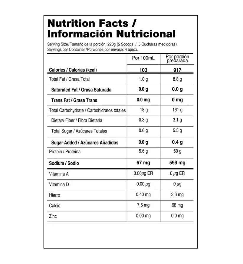 Proteína Titan Beef Mass 2 Libras Vitanas - Imagen 2