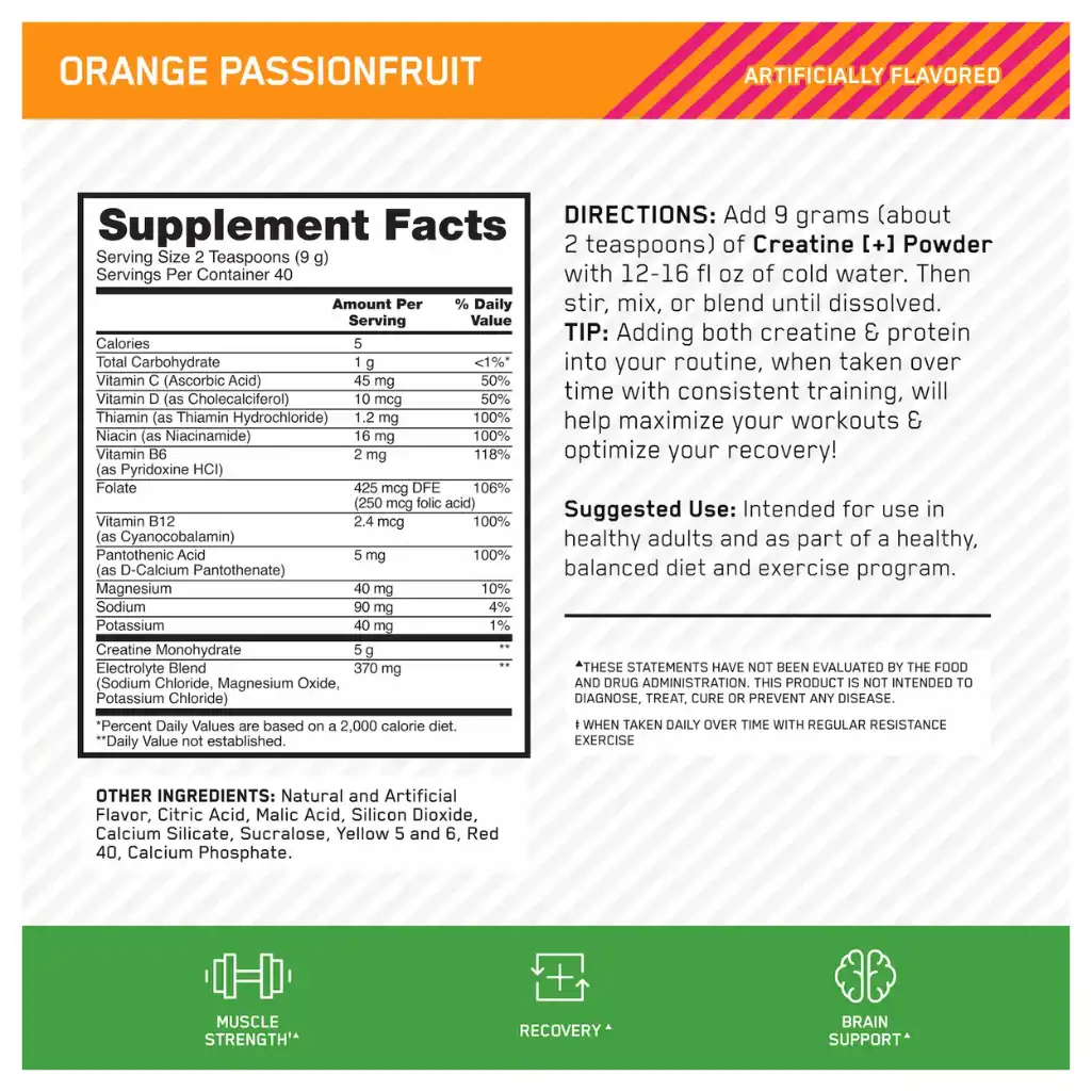 Creatina + 360 Gramos Optimum Nutrition - Imagen 3