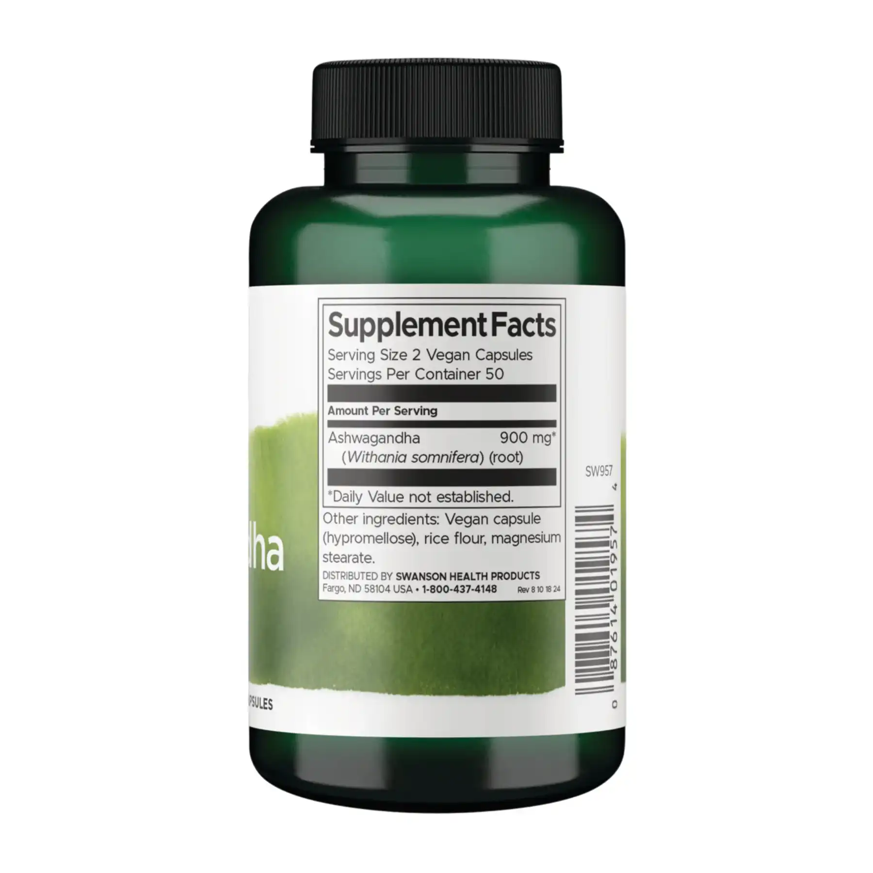 Full Espectro Ashwagandha Vegan 450Mg 100 Cap Swanson - Imagen 2