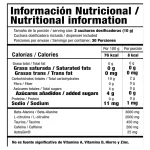 Tabla nutricional NITROX IGNITE 300 GRAMOS SMART NUTRITION