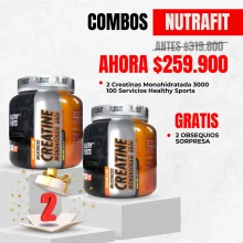 Combo 2 Creatina 3000 Healthy Sports + 2 Obsequios Sorpresa NP
