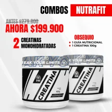 Combo 2 Creatinas + Obsequio Creatina 100 Gramos + Guia Nutricional- NP