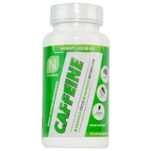 cafeína NutraKey 100 cápsulas, suplemento para energía, enfoque y apoyo metabólico.