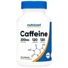cafeina nutricost 200 mg 120 capsulas