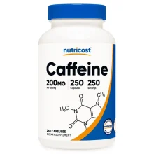 cafeina nutricost 200 mg 250 capsulas