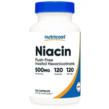 niacina flush free 500 mg 120 capsulas nutricost